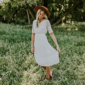 Roolee Whitby embroidered midi